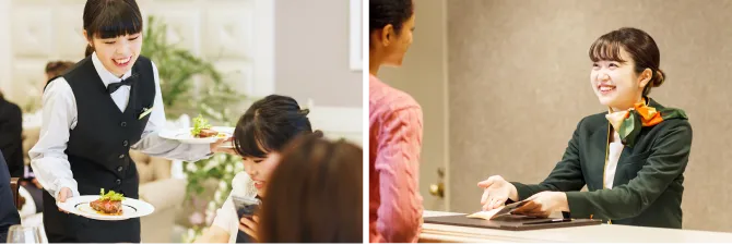 バンケットサービススタッフ フロントスタッフ レストランサービススタッフ